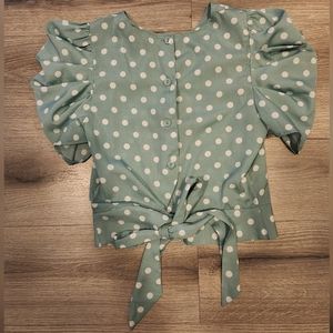 Vintage polka dot blouse